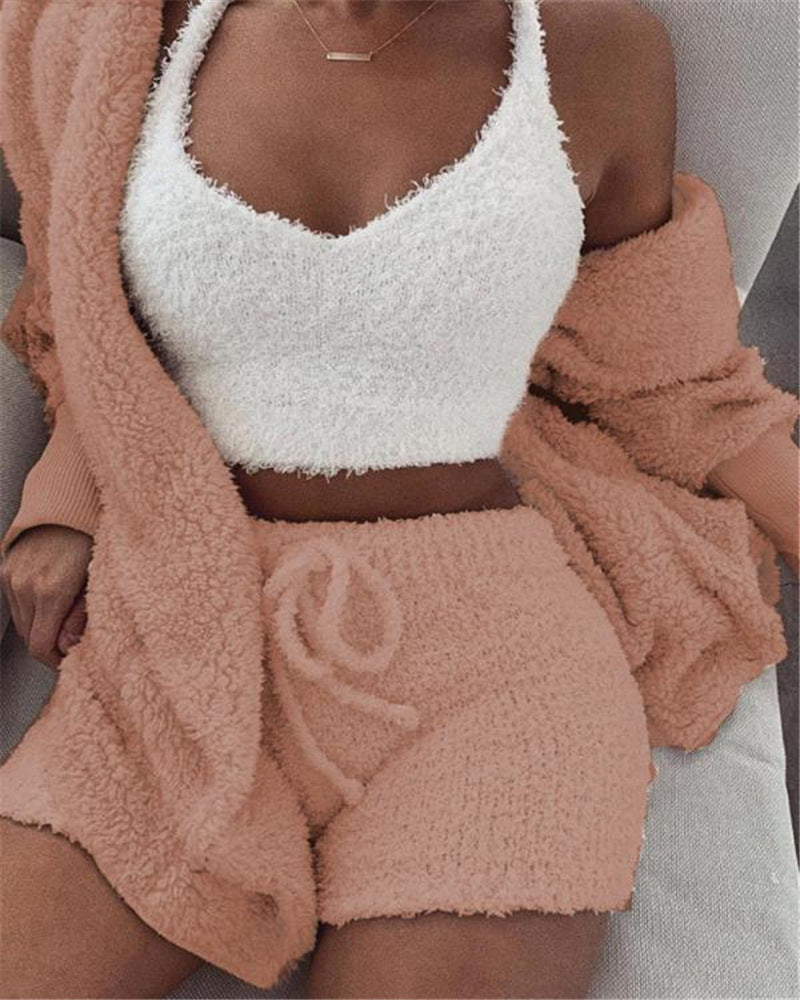 Soft Knit Lounge Set in Almond (3-piece)