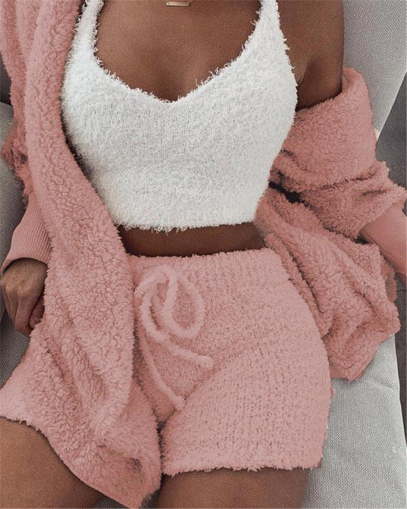 Soft Knit Lounge Set in Almond (3-piece)