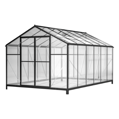 8 X 12'Outdoor Greenhouse, Heavy Duty Polycarbonate Greenhouse, Large Walk-in Greenhouse With Double Doors And Two Ventilation Windows, Aluminum Greenhouse For Outdoor Greenhouse Garden Backyard