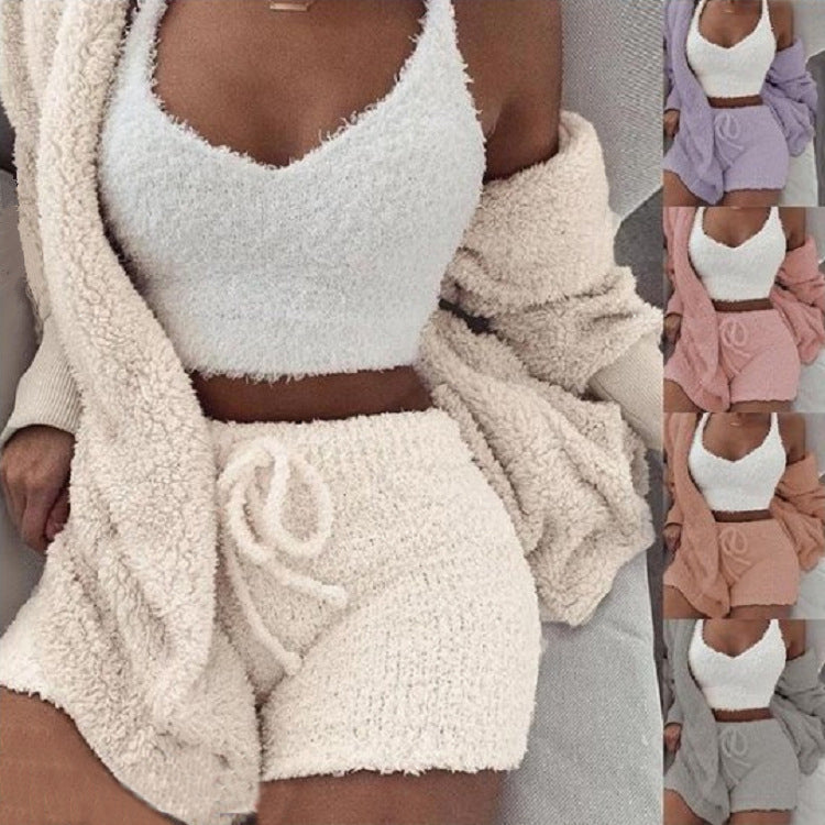 Soft Knit Lounge Set in Almond (3-piece)