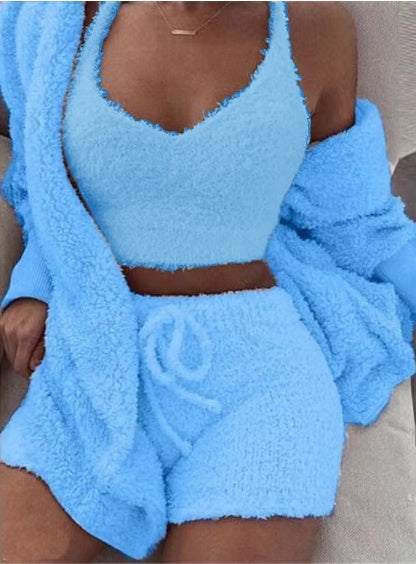 Soft Knit Lounge Set in Almond (3-piece)