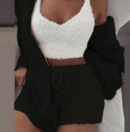 Soft Knit Lounge Set in Almond (3-piece)