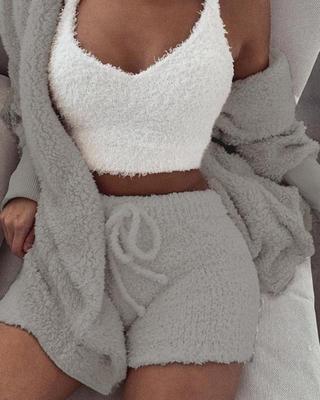 Soft Knit Lounge Set in Almond (3-piece)
