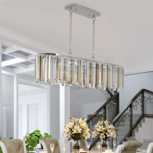 Modern Oval Crystal Chandelier Luxury Home Decor Fixtures